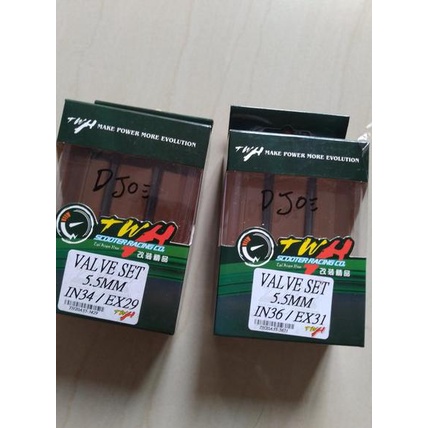 Klep Kelep Valve Set Twh Racing Ukuran 34 - 29 36 - 31 Batang 5.5 Mm Non Gf Moto 1 Racing Ee 5