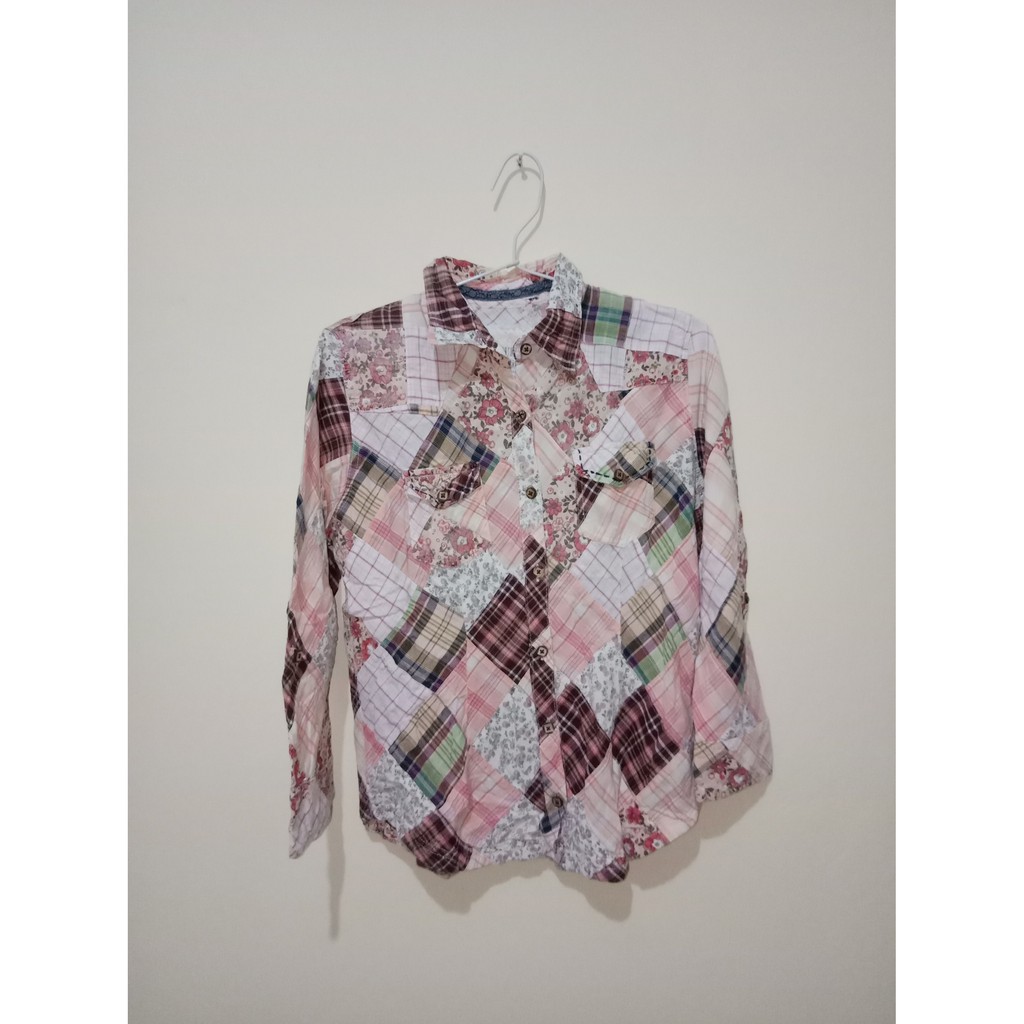 [Preloved] Kemeja Motif Patchwork