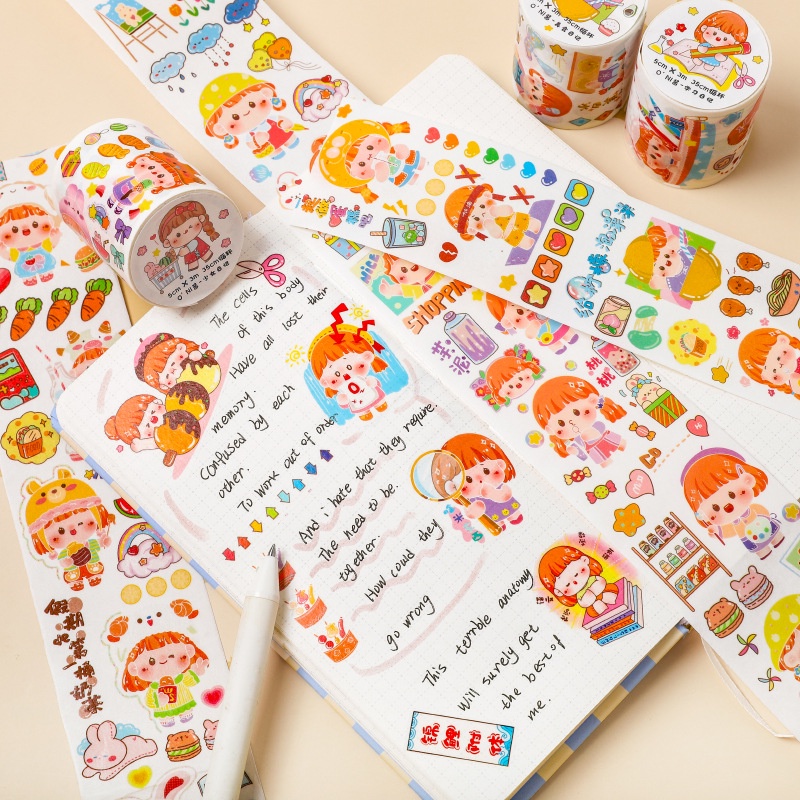 PAOPAO Roll Stiker Quality Washi Karakter Sangat Lucu