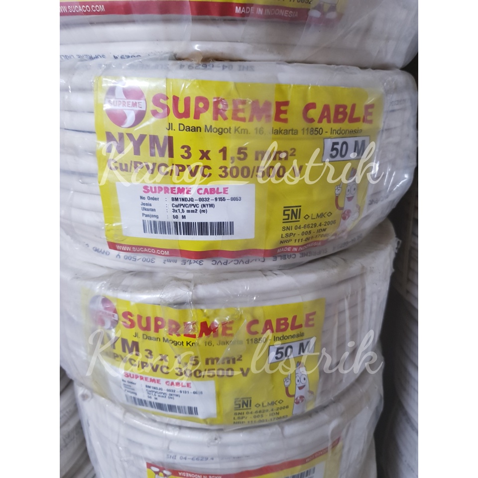 Kabel Supreme NYM 3x1.5 Per Roll 50M