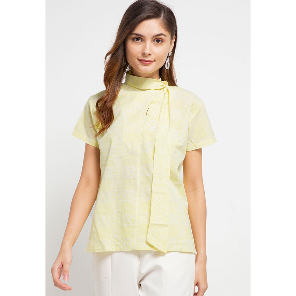 Batik First Blouse Collar Asymetris