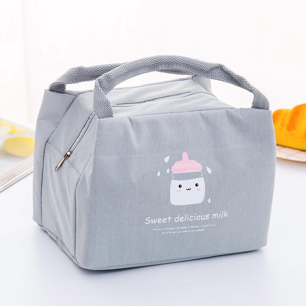 ☀INDOLAND☀ Tas Bekal Karakter Lunch Cooler Bag Salur Makanan Aluminium Kotak Makan Import R142