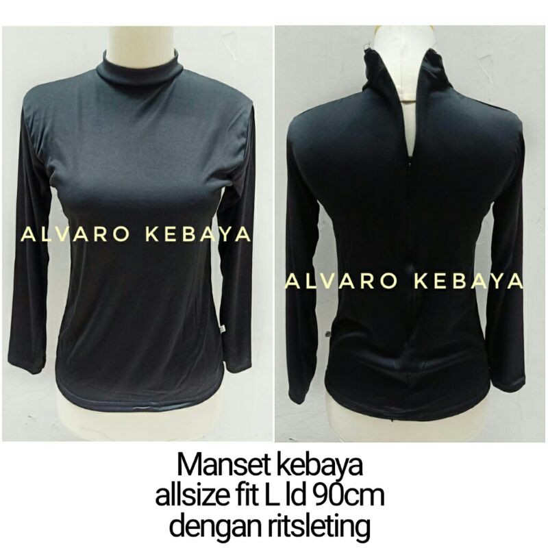 manset dalaman baju kebaya ritsleting belakang mangset daleman rit sleting zipper