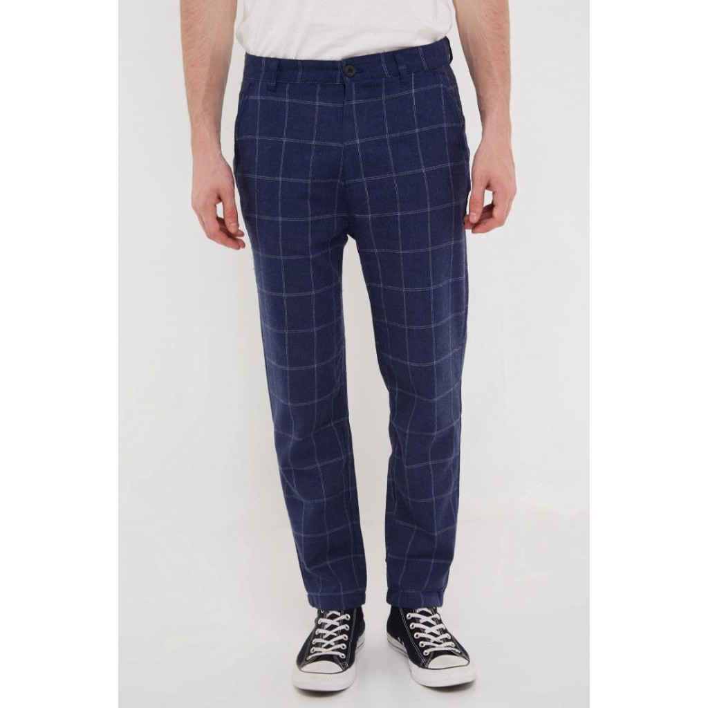 

Erigo Checked Pants Kath Navy