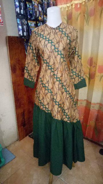 Ms Gamis Batik Sriwedari Jumbo Xxl Ld 110c. Bumil/busui Katun Sogan