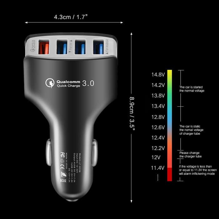 Joyseus Quick Car Charger 4 Port