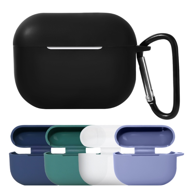 IPHONE Soft Case Silikon Cover Proteksi Headset Airpods Pro 2 Multi Warna Portable Kualitas Tinggi + Kait 360° Pelindung Penuh