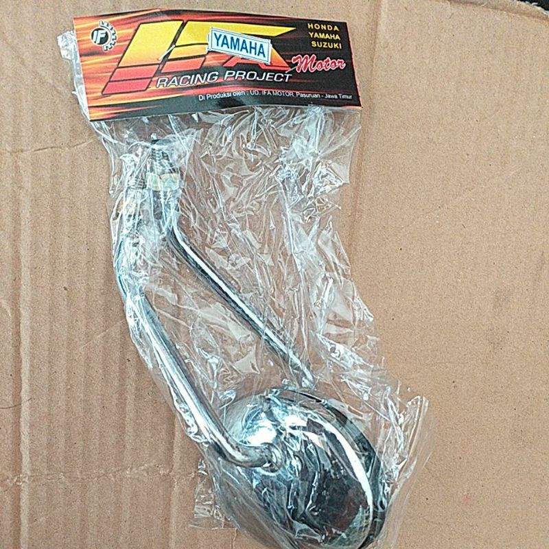 spion bulat honda yamaha dan suzuki full besi crome spion scoopy fazzio c70 cb dll-Yamaha