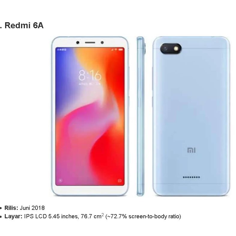 redmi 6A ANTI GORES LAYAR  9H HARDNESS NANO GLASS dan ANTI SHOCK EXTREME