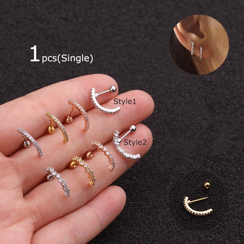 1piece Earring Cartilage Tragus Daith Helix Piercing 20G