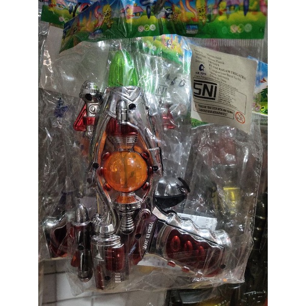 Mainan Anak Pistol Bonus Batrai Suara Lampu Tembak Tembakan Bunyi Berbunyi