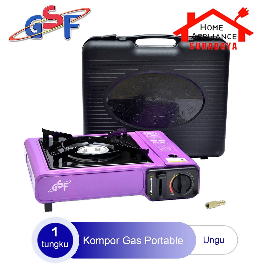 Kompor Gas Portable 1 Tungku 2 IN 1 / Kompor Camping GSF G 3616