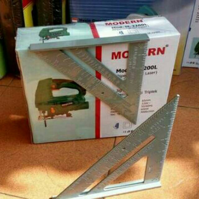 

Penggaris Woodworking Speed Square Penggaris Sudut siku Garis Segitiga 7 inch siku table saw