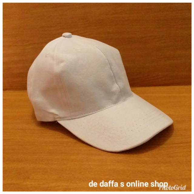 Topi Baseball  Dewasa Polos warna putih  Pria Wanita Casual Sport - PUTIH