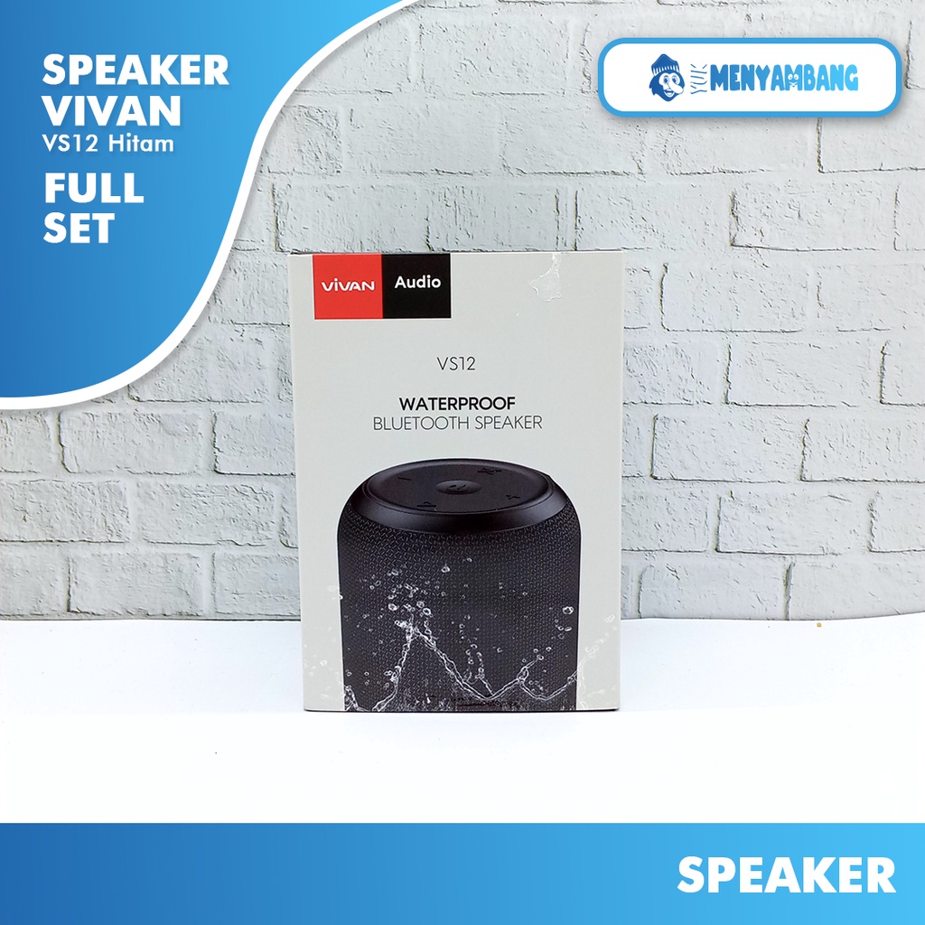 41856 | SA-Vivan VS12 Hitam | Waterproof Bluetooth Speaker Vivan VS12