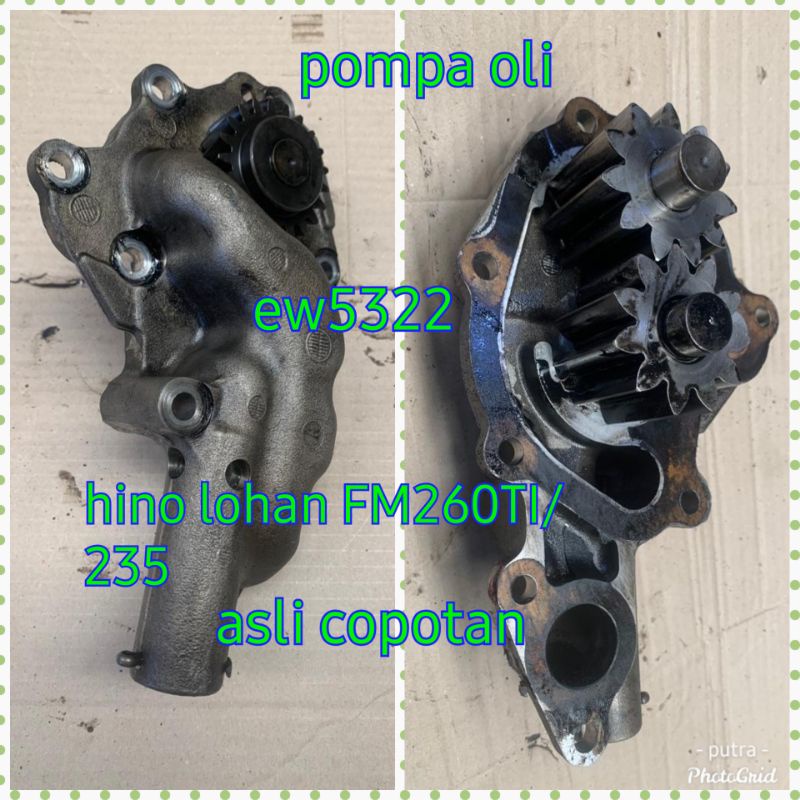 pompa oli mesin oil pump truk hino lohan fg235ti fm260ti asli copotan