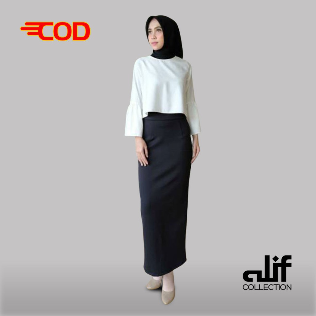 Rok Kerja Rok Sepan Panjang Bawahan Muslim Rok Kerja Panjang Rok Panjang Hitam Rok Hitam Panjang COD