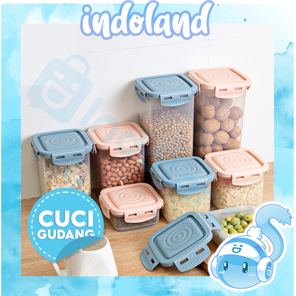 ☀ INDOLAND ☀  Food Container Kotak Tempat Makan Toples Plastik Penyimpanan DC002