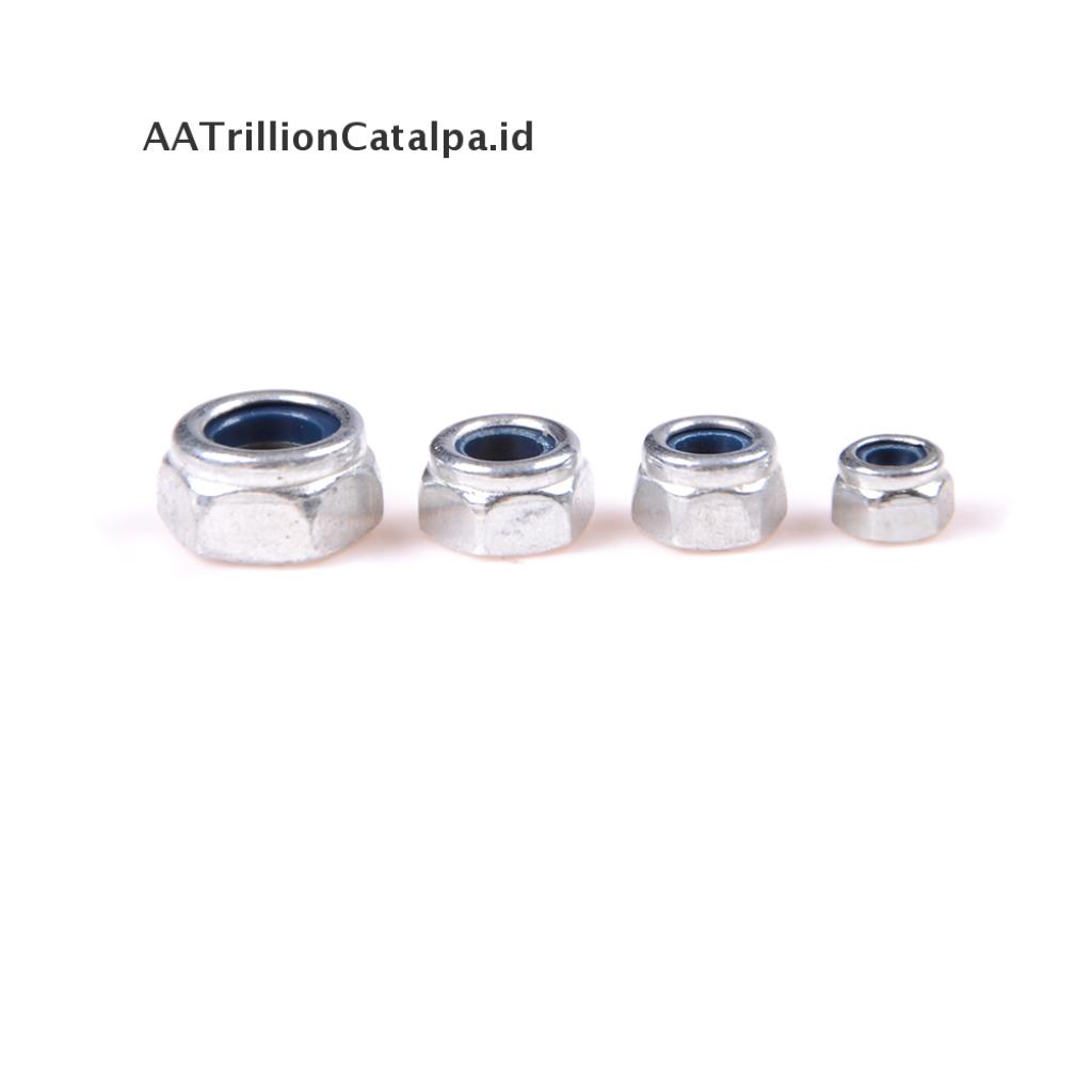 【AATrillionCatalpa】 50Pcs DIN985 M3 M4 M5 M6 Galvanized Self-locking Nut Nylon Lock Nut ID