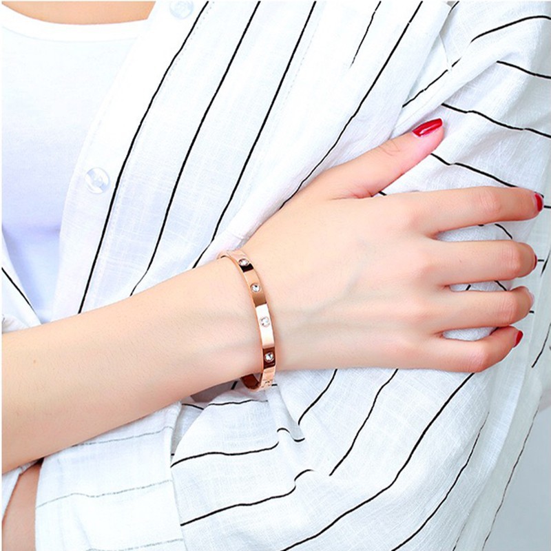 Gelang Tangan Fashion Bracelet Titanium Energi Magnetik Om Mani Padme Hum Untuk Wanita-3