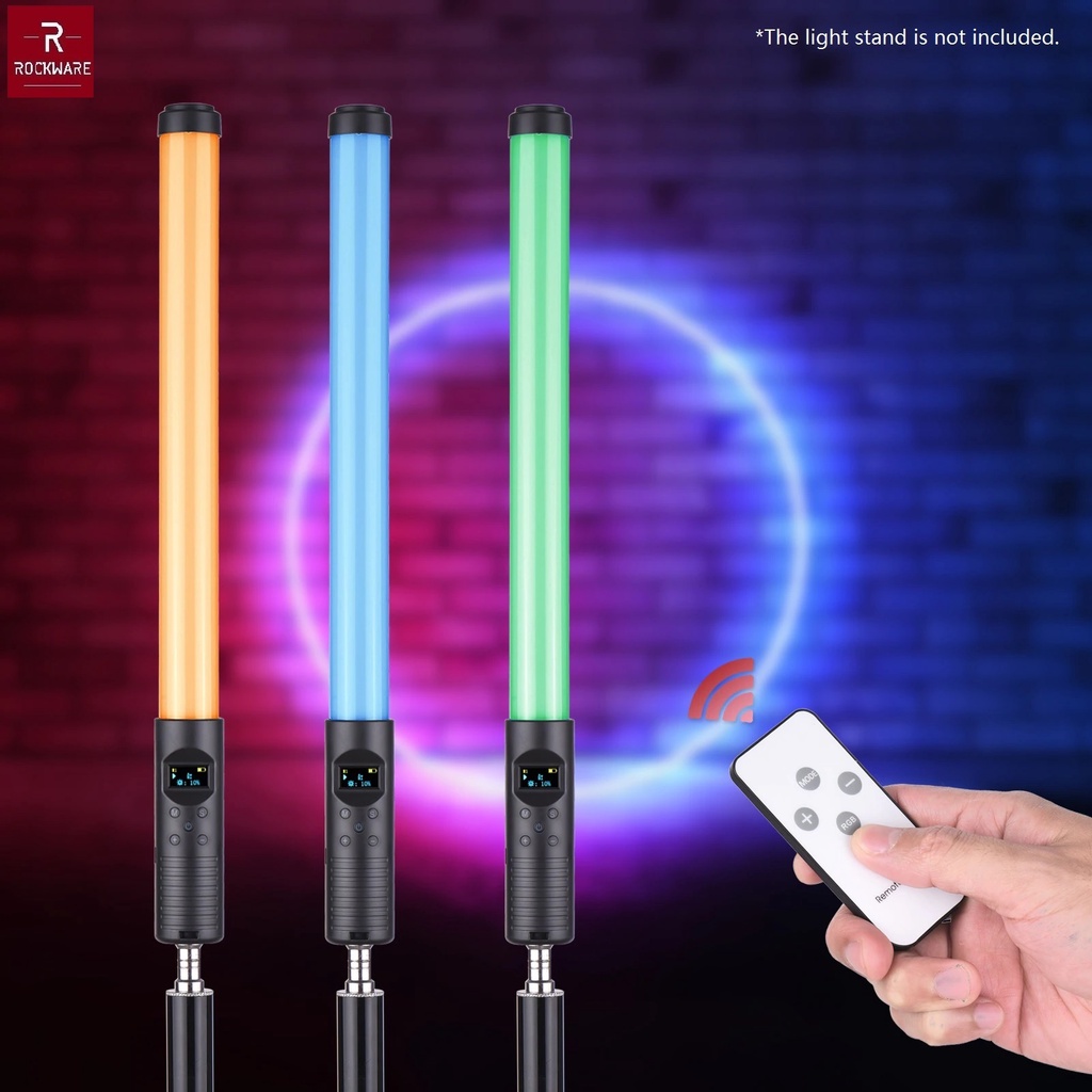 AKN88 - ROCKWARE RGB Colorful Handheld Lighting Stick - Alat Cahaya Fotografi