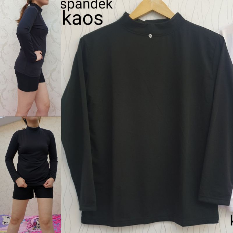 BH 134 Tokoabelgrosir spandex manset leher tinggi uk M.L.XL.XXL panjang