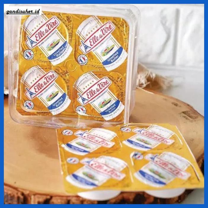 

Rettubagetnem- Elle & Vire Unsalted Butter 10 X 10 Gr Mentega Mpasi Bayi -Asli-Slii.