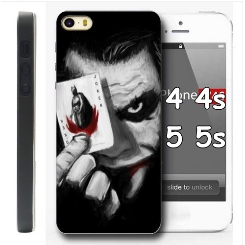 FOR IPHONE 4 4S - 5 5S - HARD CASE JOKER PRINT CASING IPHONE 4 4S - 5 5S