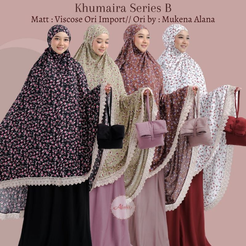 MUKENA KHUMAIRA ORIGINAL MUKENA ALANA  SUPERJUMBO PREMIUM DEWASA KEKINIAN 2022