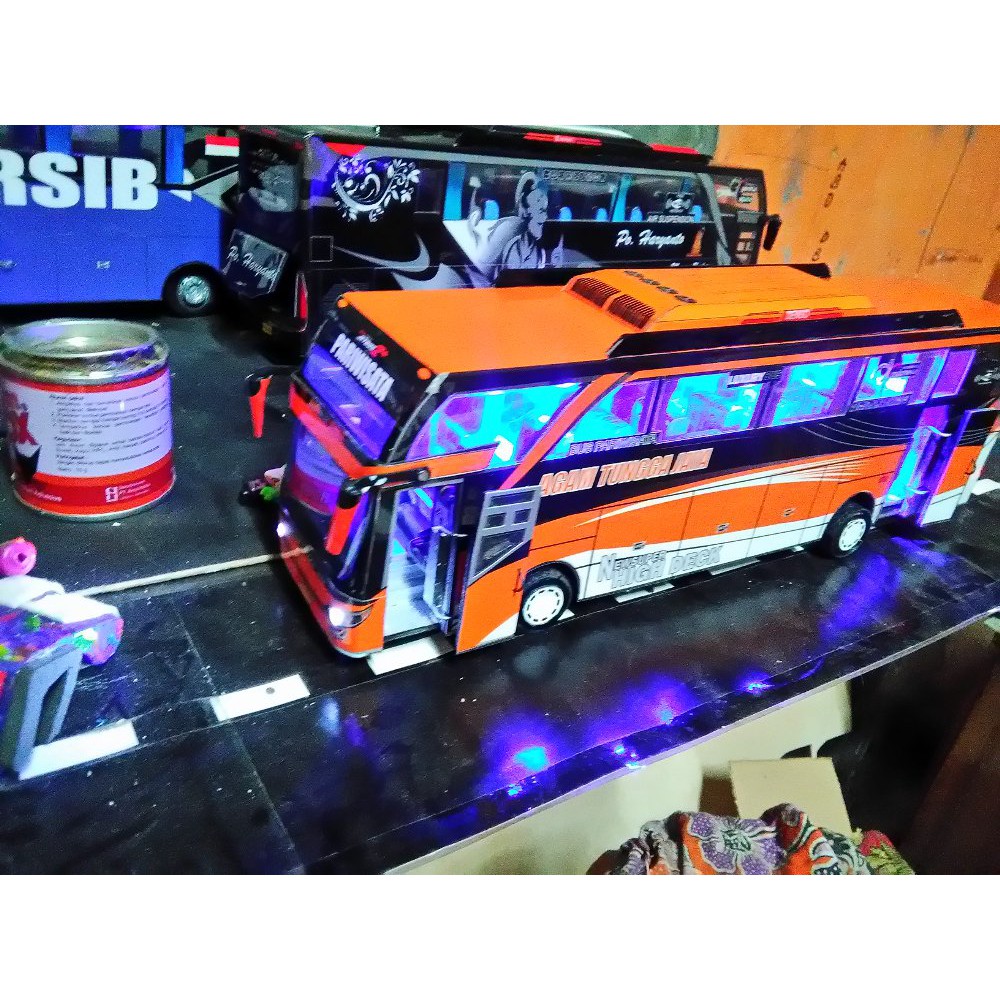 Miniatur Bus RC Sudiro Tungga Jaya Full Spek Full Interior Dari Triplek