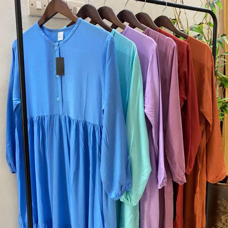 Homedress St.yves Midi dress susun remple gamis panjang , Long tunik 3c original brand matahari