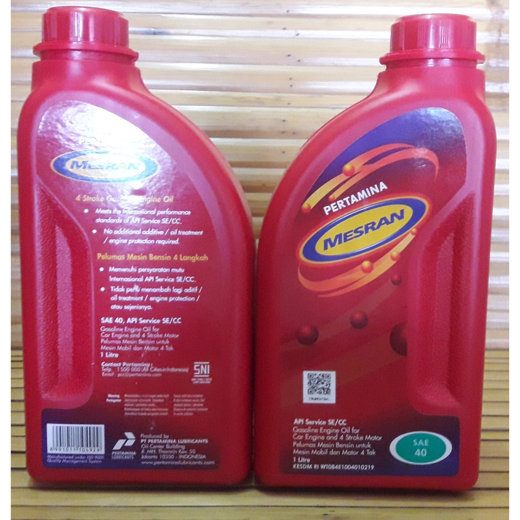 

MESRAN SAE 40 1L (1 DUS = 20 BOTOL)