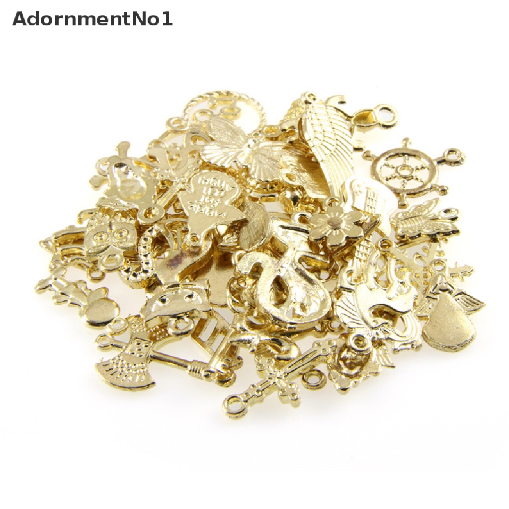 (AdornmentNo1) 50pcs / Lot Liontin Gaya Retro Motif Campur Untuk Perhiasan DIY