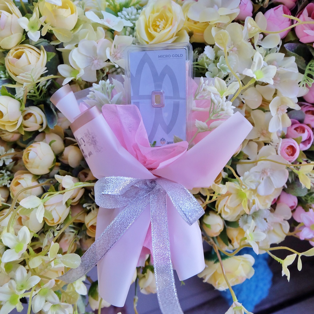 Buket emas LOGAM MULIA Emas Mini 0.1 gram gold bouquet