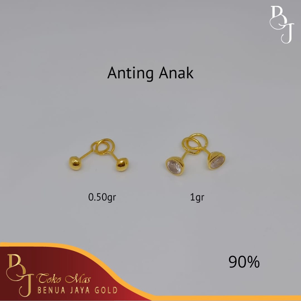 Anting Anak Toge Emas 90%
