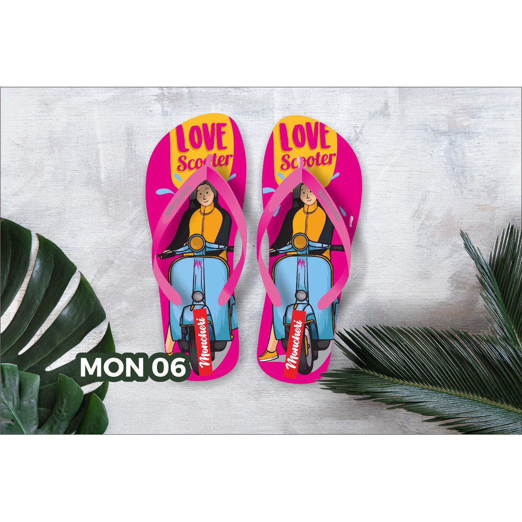 Sandal jepit Wanita MONCHERY Clothing(2) Promo NEW lucu