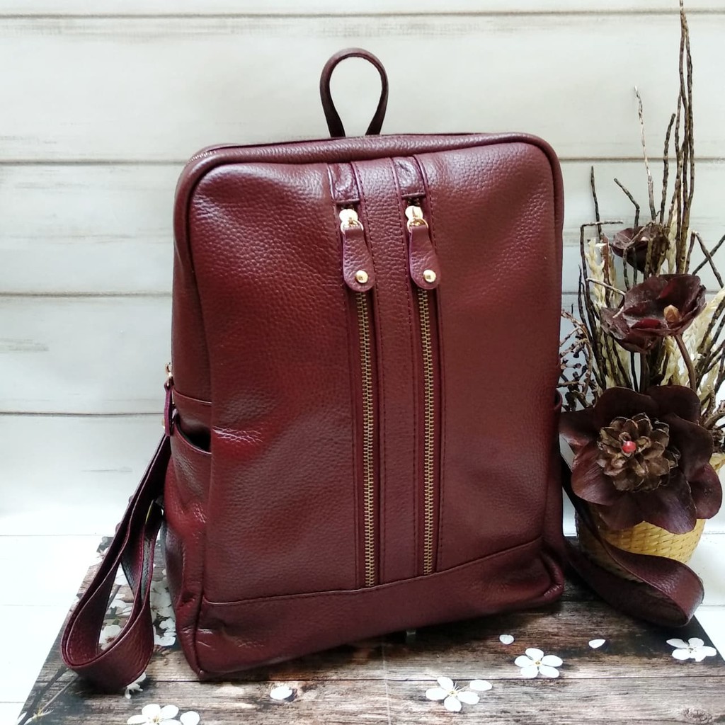 tas ransel kulit wanita tas gendong asli kulit
