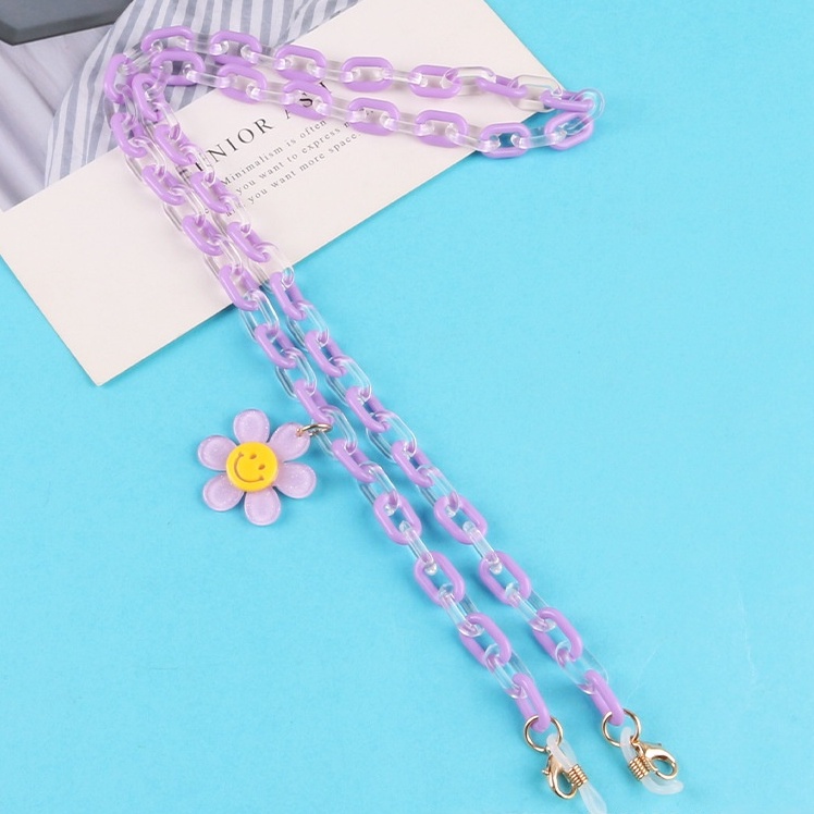 Eyeglasses Chain Mask Lanyard Chain Dual-Use Candy Color Chain Children's Mask Anti-off Chain