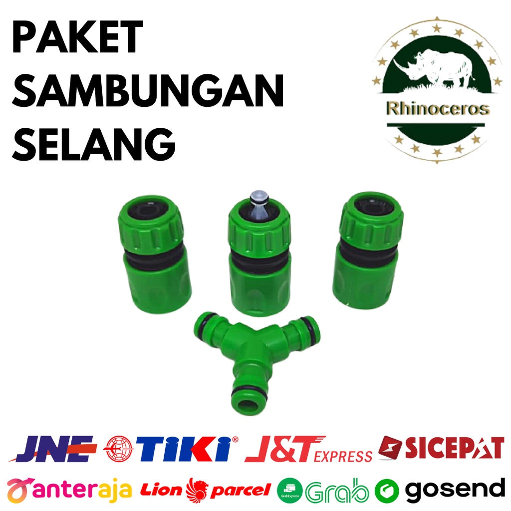 Sambungan Selang Air Paket Quick Connector Selang Konektor Y /Segitiga 1/2inch dan 5/8inch