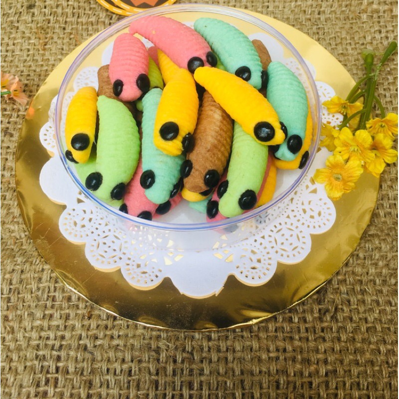 

kue kering ulat rainbow
