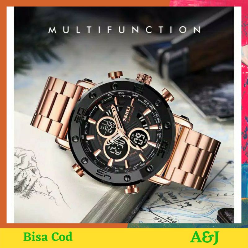 [ COD ] SKMEI 1636 DUAL TIME ORIGINAL