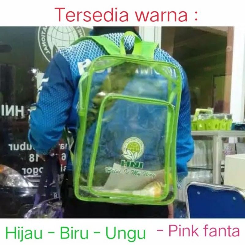 TAS PCA (Tas RANSEL) Transparan HNI HPAI