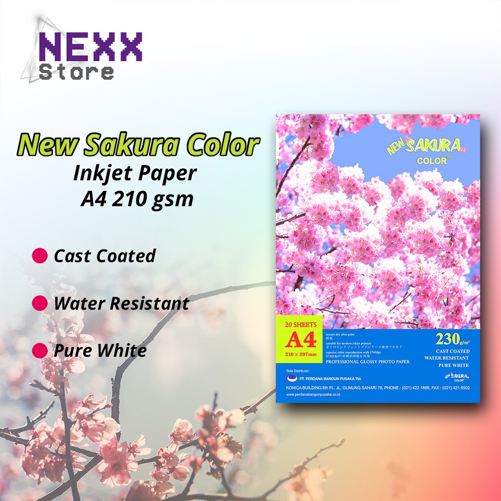 

New Sakura Cast Coated Photo Paper Glossy A4 210 gsm