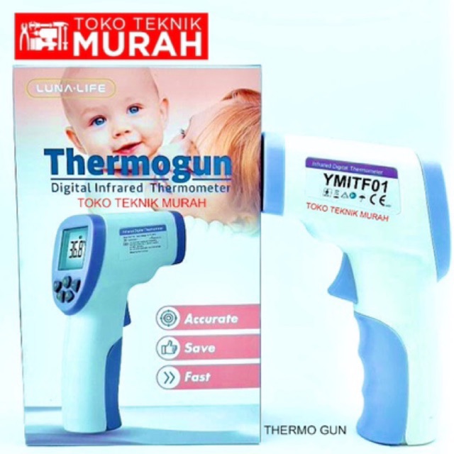 Termometer Infrared Tembak Thermo Gun Thermometer Suhu Badan