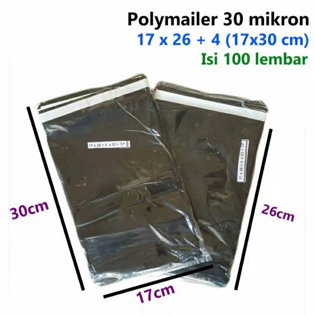 Plastik Polymailer + Lem 17x30 cm / Plastik Amplop Online Shop isi 100 pcs
