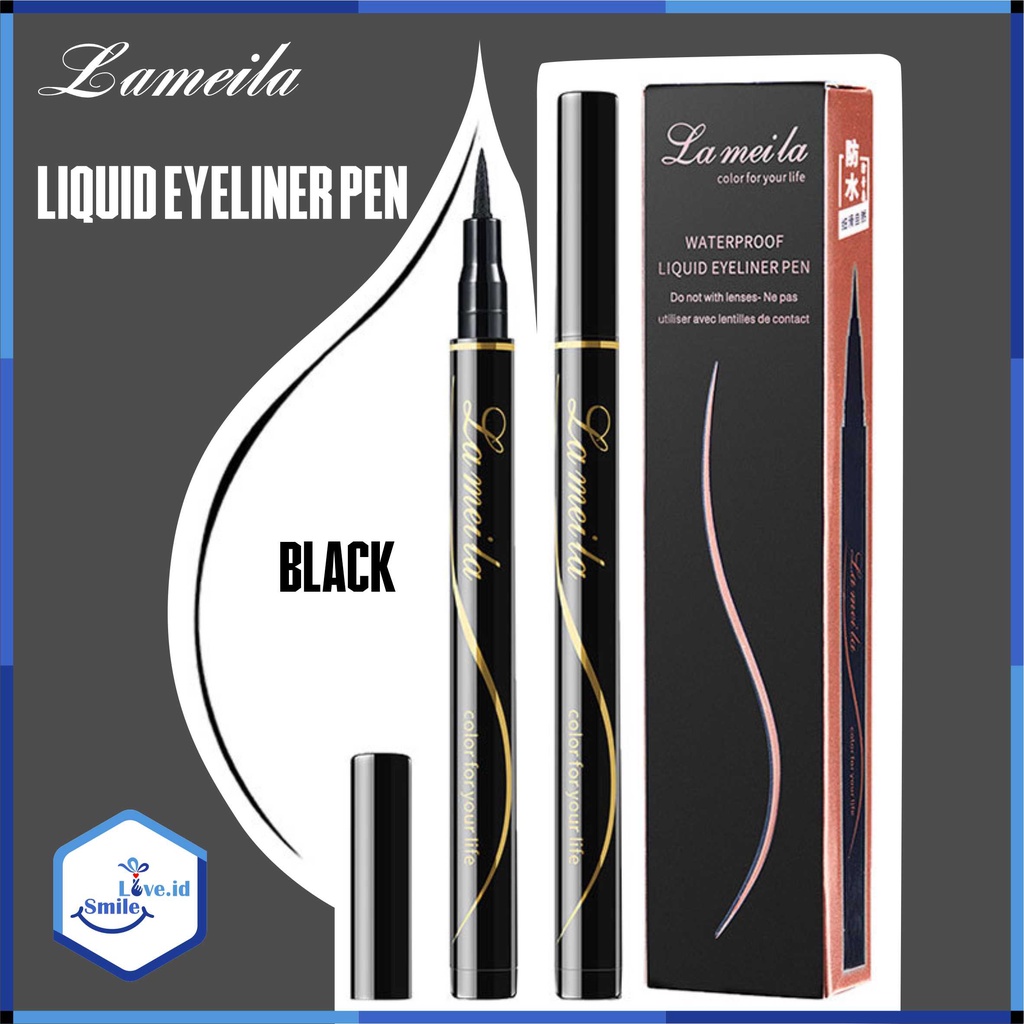 Lameila Liquid Eyeliner Pen Black - Long Lasting - Waterproof Eye Liner Warna Hitam L28