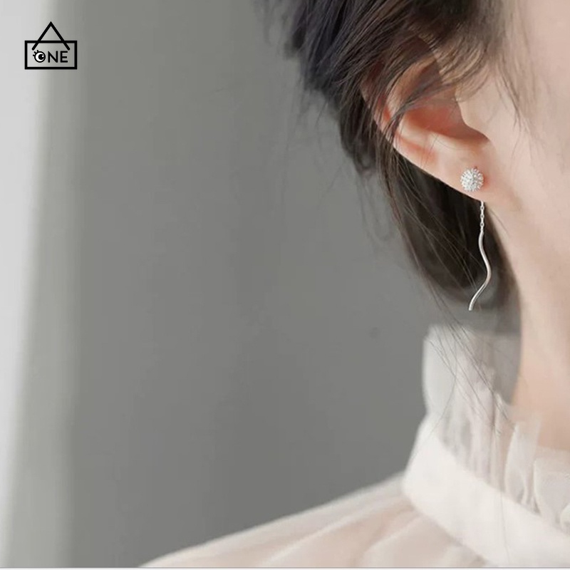 COD❤Anting Wanita Daisy Dandelion Baru Anting Pejantan Panjang Rumbai Fashion Sederhana Perhiasan