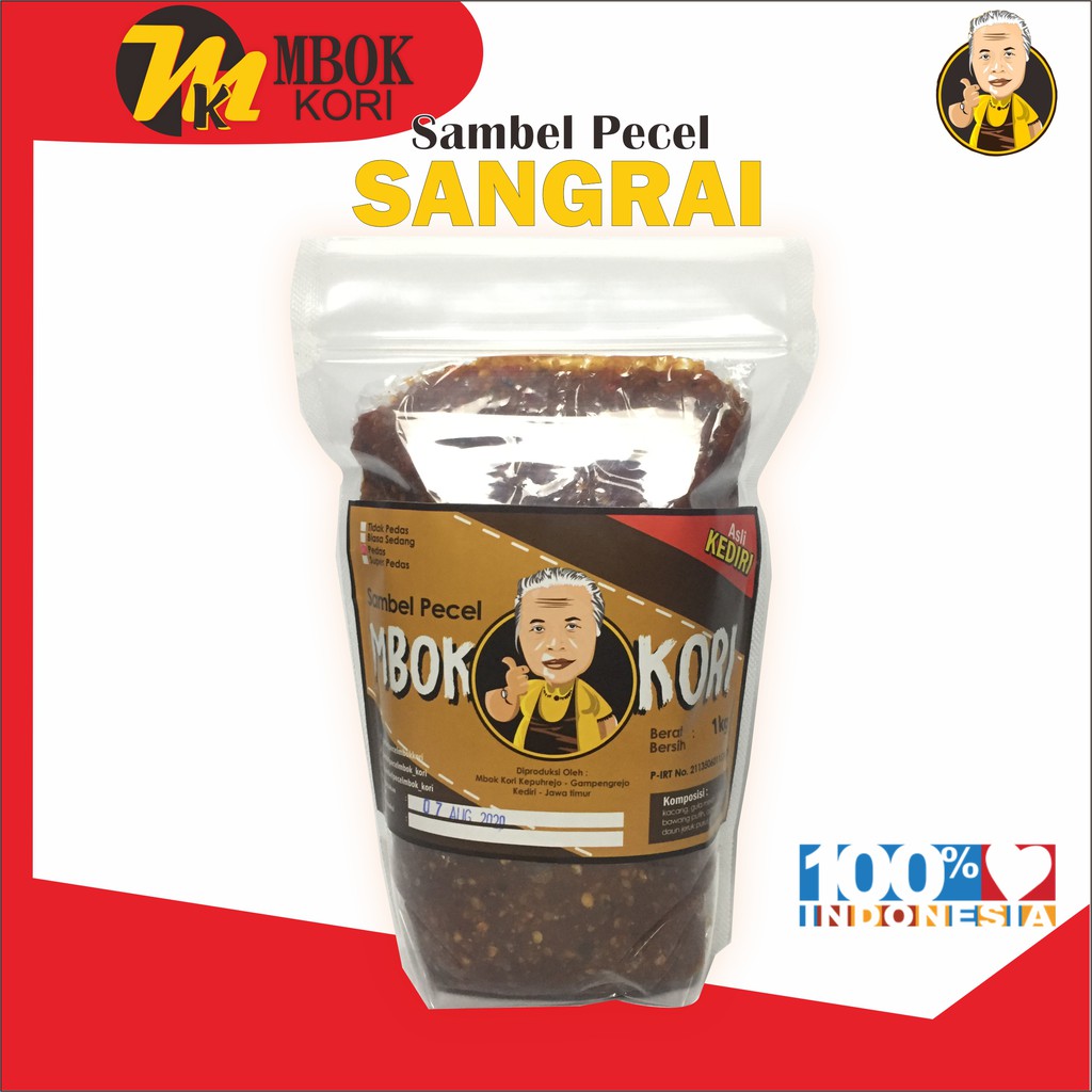 

Sambel Pecel Kediri Mbok Kori - Rasa Super Pedas ( 1 Kg )