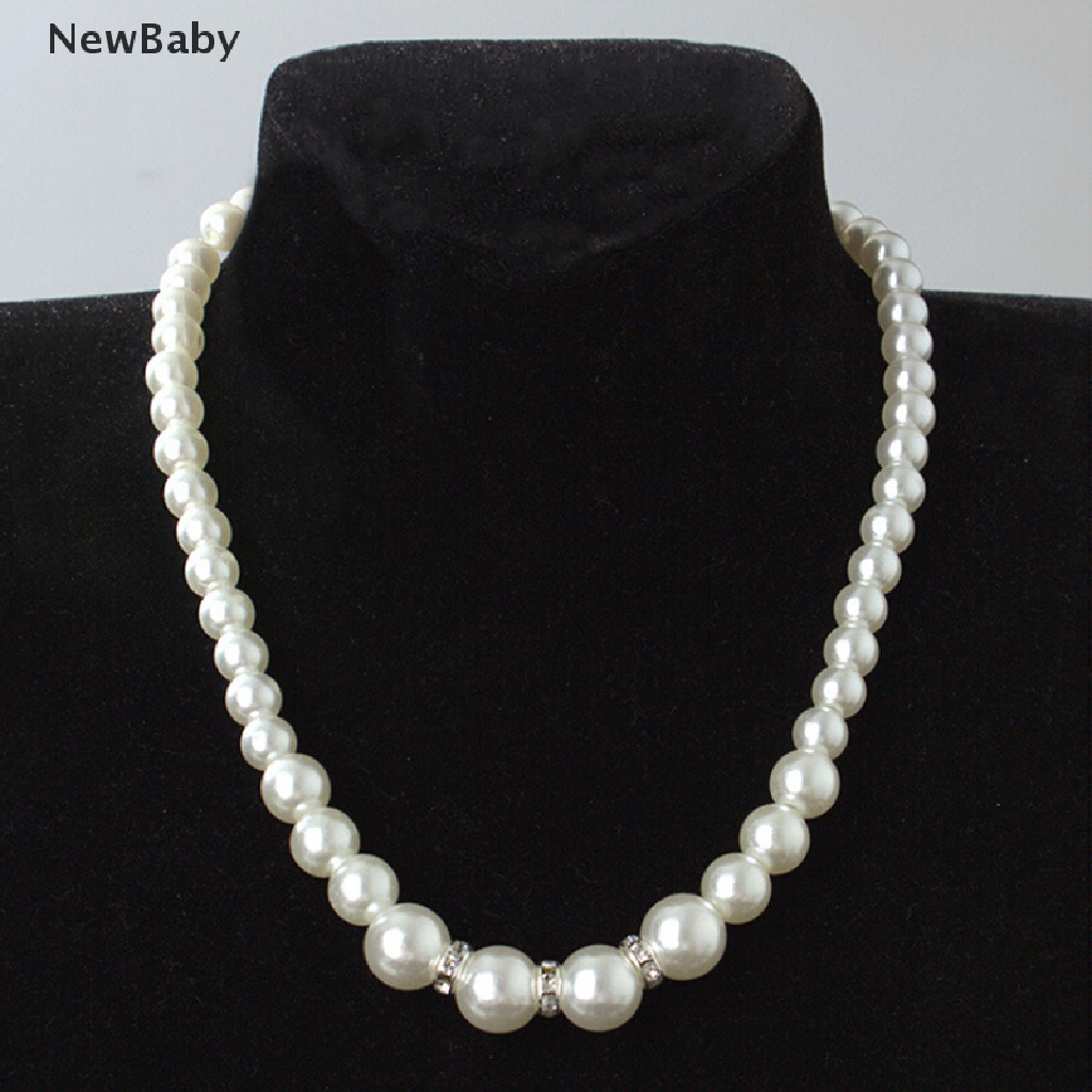 Set Perhiasan Kalung Anting Gelang Mutiara Kristal Untuk Wanita