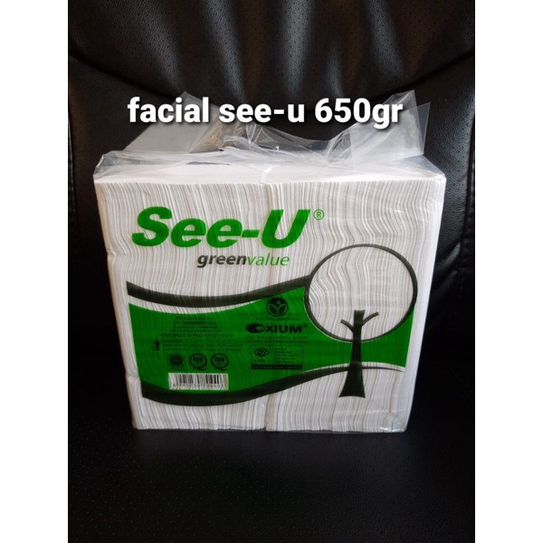 tissue. Tisu facial refil kiloan. merk see-u  eco green value 650gr/pack
